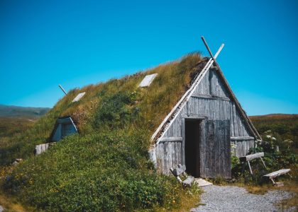 Viking dugout turf house