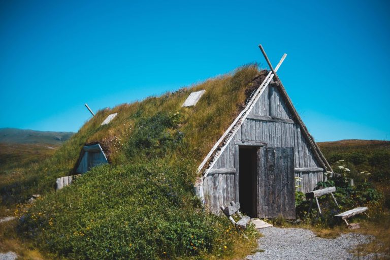 Viking dugout turf house