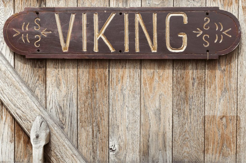 wooden Viking door sign