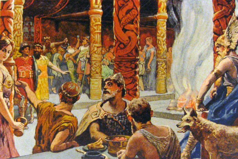 Valhalla by Emil Doepler, Public domain, via Wikimedia Commons
