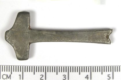 a silver Thor's hammer pendant from the Longtown area, Cumbria