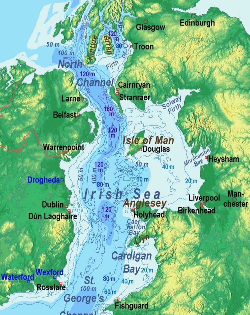 Map of Irish Sea