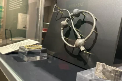 Large Silver Brooch from National Treasures Display at Isle of Man