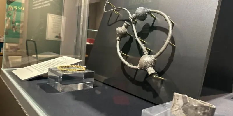 Large Silver Brooch from National Treasures Display at Isle of Man