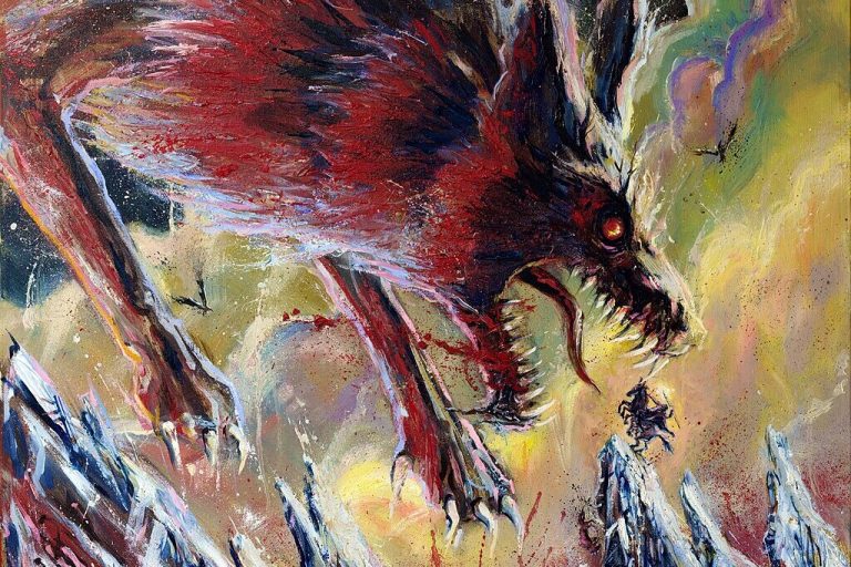 At Ragnarök, the end of the world, Fenrir swallows Odin.