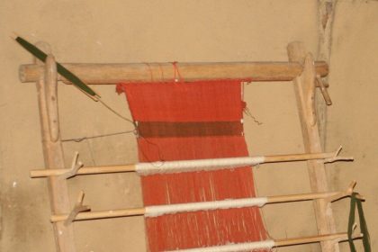 Vertical loom in the Viking style at Hedeby.