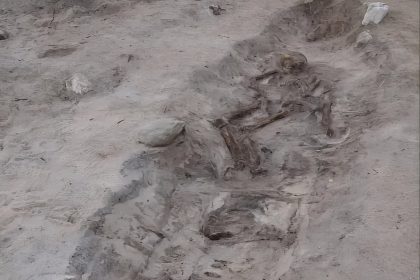 Viking grave site on Senja Island. Photo by The Arctic University Museum of Norway, UiT