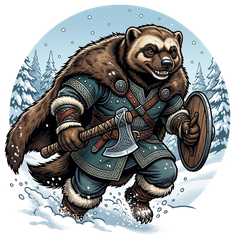 Jervar Berserk, original Viking artwork from Asgard Alaska (Alaska Viking Menagerie)
