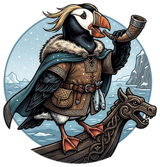 Lundi Prow-Watch, original Viking artwork from Asgard Alaska (Alaska Viking Menagerie)